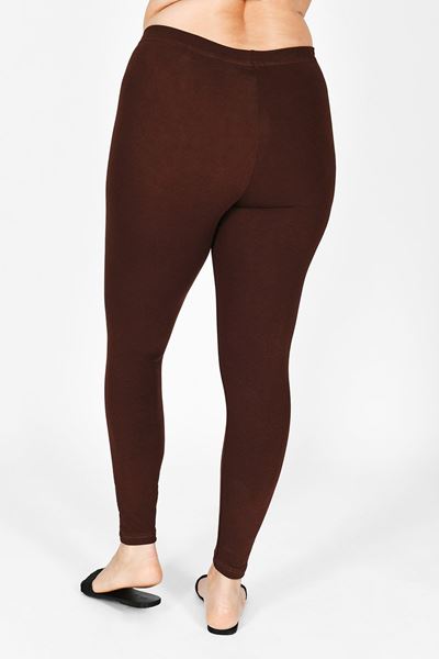 Immagine di BROWN COTTON LEGGING HIGH WAISTED